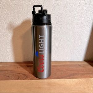 Surge H2go Metallic Silver Coors Light Water Bottle Tumbler NWT